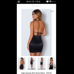 NWT! XS High Society Mini Dress Black